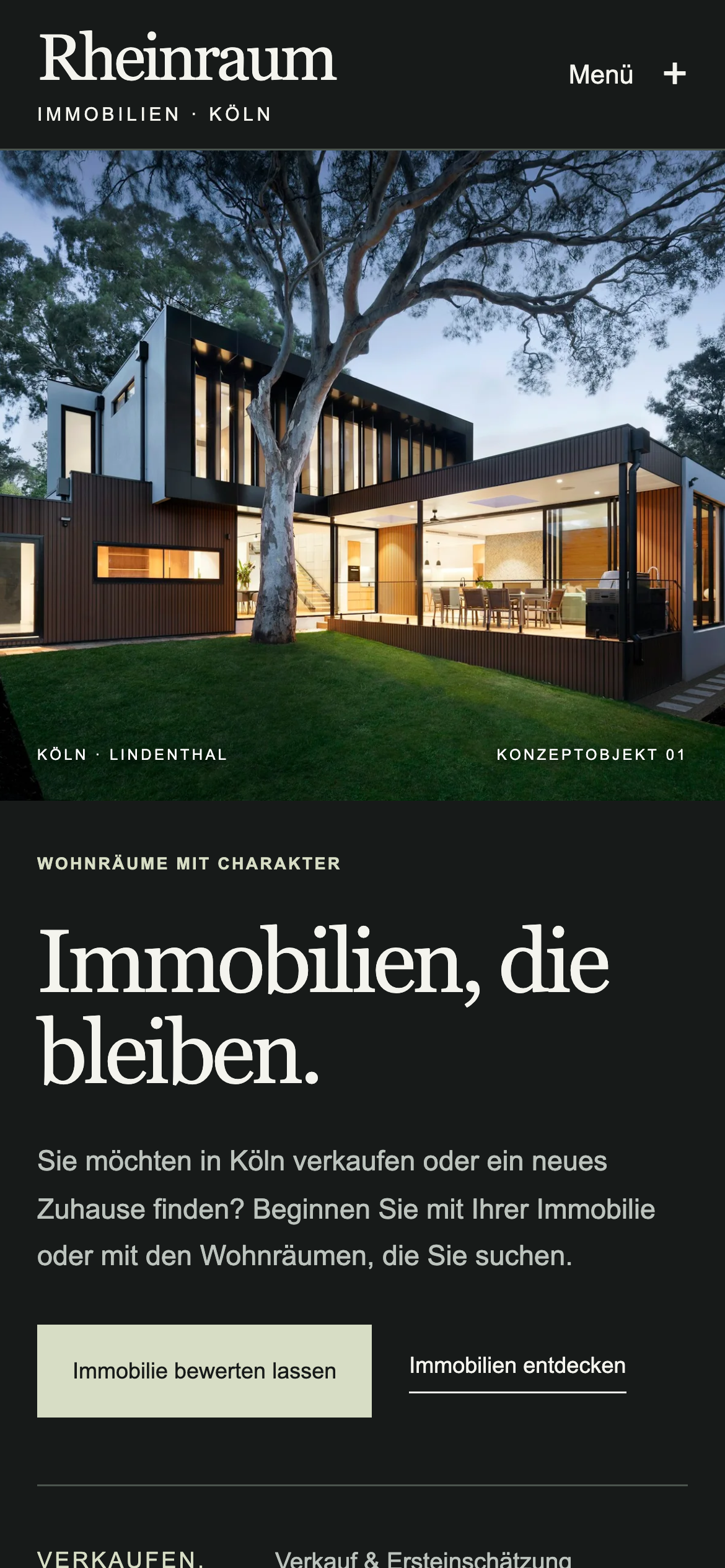 Mobile Ansicht des Rheinraum Demo-Projekts