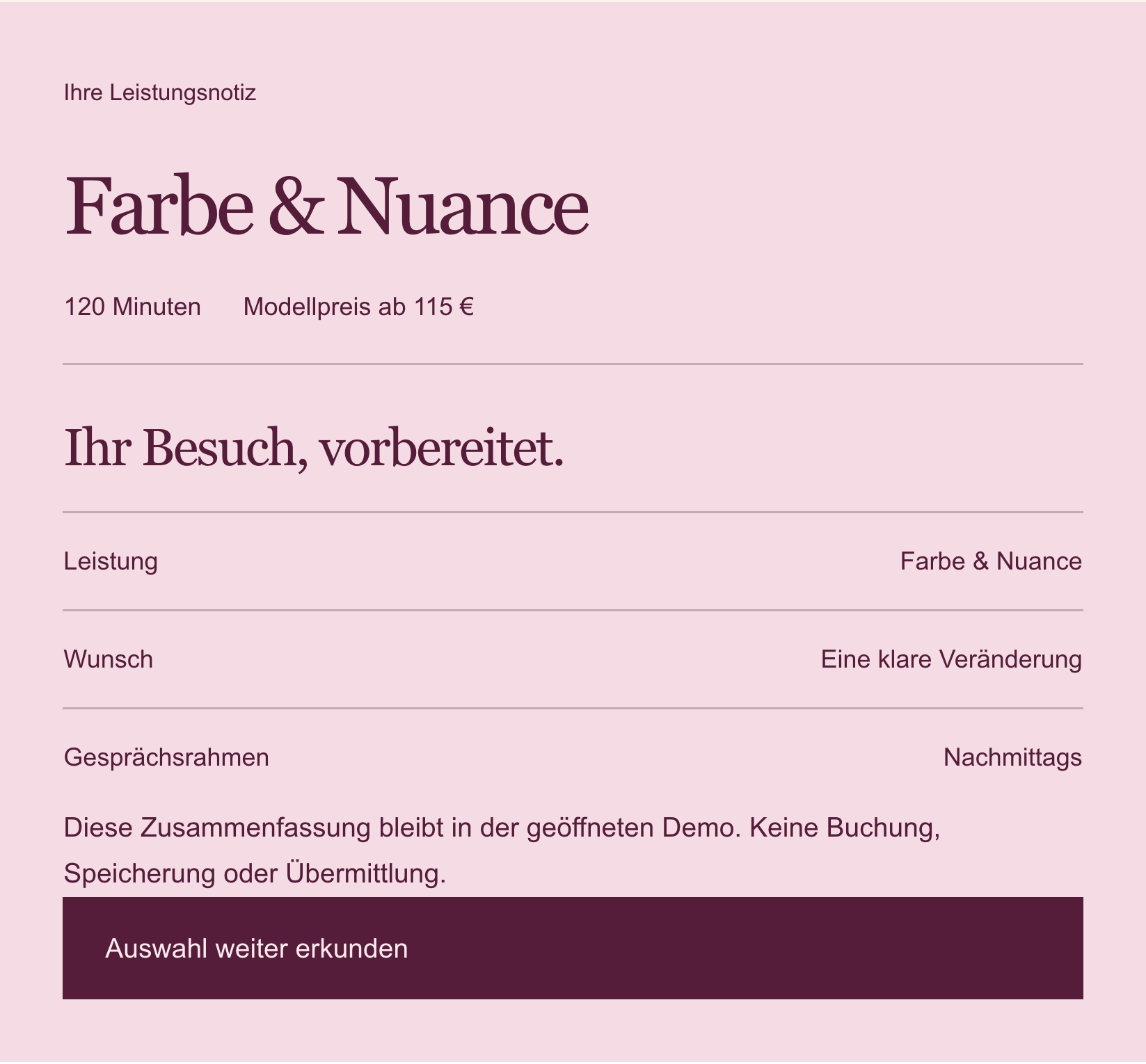 Studio Sève: lokale Zusammenfassung mit übernommener Auswahl